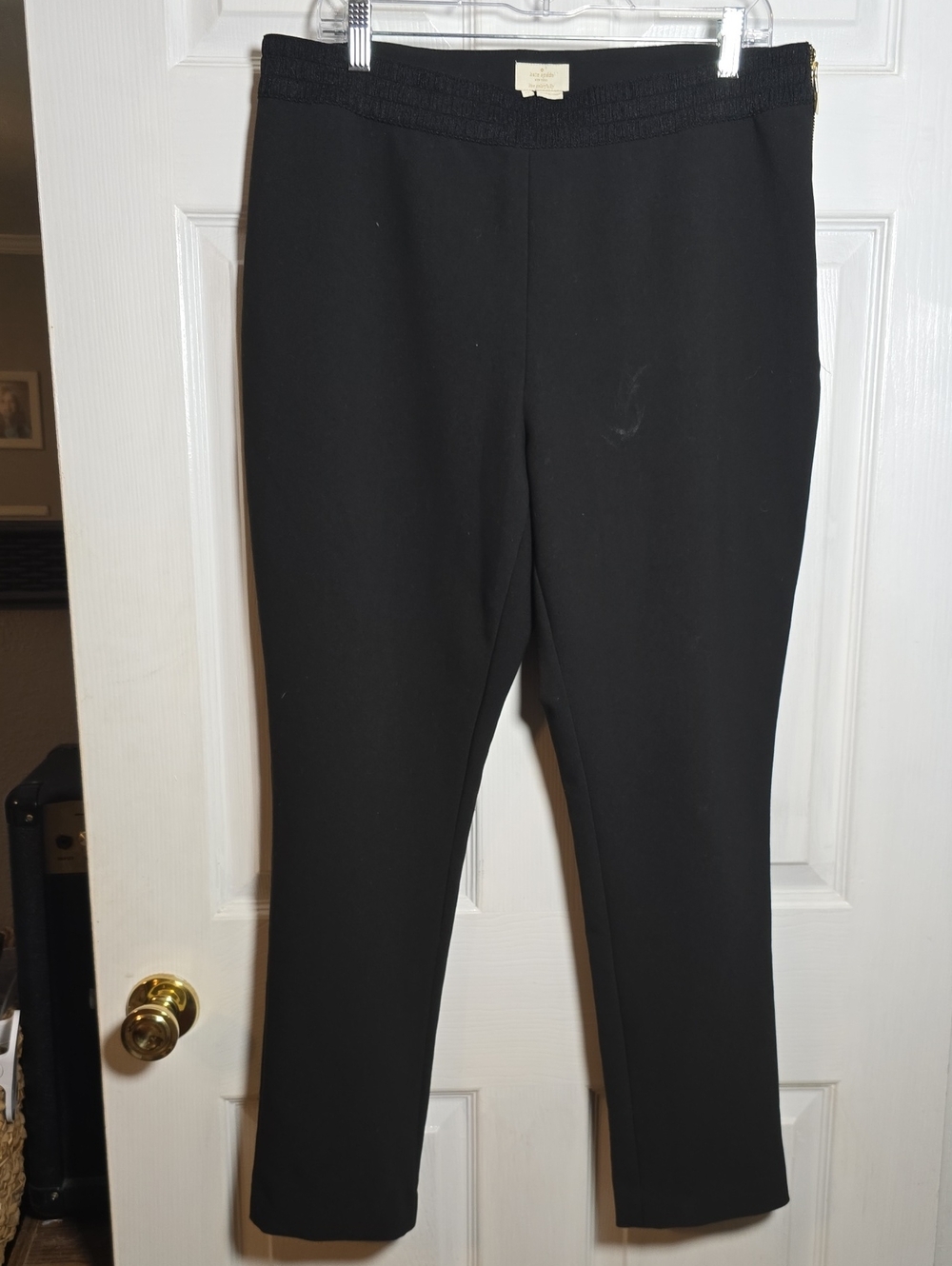 kate spade 14 XL Womens Black Dress Pants Trousers With A gold side zipper